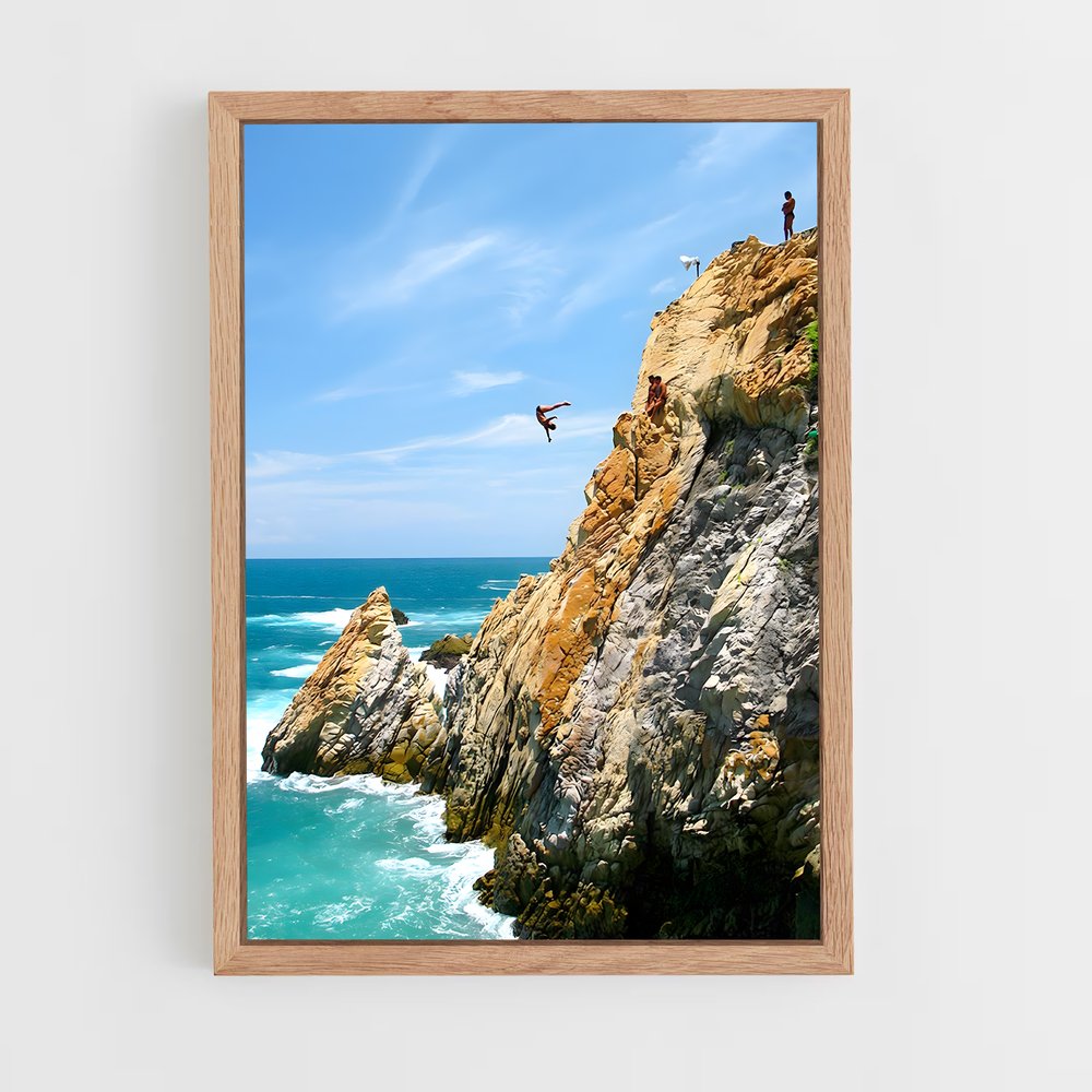 Poster Plongeon Céleste – affiche Plongeon de falaise (vue 4)